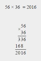 Решить примеры в столбик 62*68,56*36,38*26,48*42.