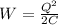 W=\frac{Q^2}{2C}