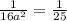 \frac{1}{16a^2}= \frac{1}{25}