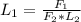 L_{1} = \frac{ F_{1} }{ F_{2} * L_{2} }