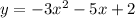 y=-3x^2-5x+2