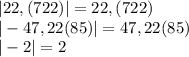 |22,(722)|=22,(722) \\ |-47,22(85)|=47,22(85) \\ |-2|=2