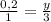 \frac{0,2}{1} = \frac{y}{3}