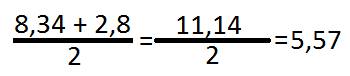 Найдите среднее арифметическое. числа- 8,34 и 2,8