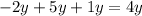 - 2 y+ 5 y+1 y=4y