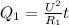 Q_{1} = \frac{ U^{2} }{ R_{1} } t