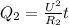 Q_{2} = \frac{ U^{2} }{ R_{2} } t