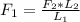 F_{1} = \frac{ F_{2}* L_{2} }{ L_{1} }