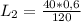 L_{2} = \frac{40 * 0,6}{120}