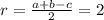 r= \frac{a+b-c}{2}=2