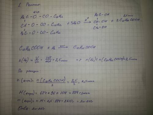 Нужно)) 1.зразок триолеїну піддали гідролізу.на гідрування добутої кислоти витратили водень об'ємом