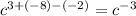 c^{3+(-8)-(-2)}=c^{-3}