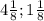 4 \frac{1}{8};1\frac{1}{8}