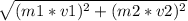 \sqrt{(m1*v1)^2+(m2*v2)^2}