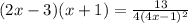 (2x-3)(x+1)= \frac{13}{4(4x-1)^2}