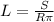 L= \frac{S}{R \pi }