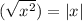 ( \sqrt{ x^{2}} )=|x|