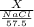 \frac{X}{ \frac{NaCl}{57.5 } }