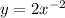 y=2x^{-2}