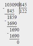 Деление стообиком на числа 103090на845