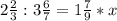 2\frac{2}{3}:3 \frac{6}{7}=1 \frac{7}{9}*x&#10;