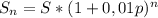 S_{n} =S*(1+0,01p)^{n}