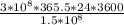 \frac{3*10^8*365.5*24*3600}{1.5*10^8}