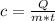 c= \frac{Q}{m*t}