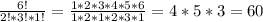 \frac{6!}{2!*3!*1!}= \frac{1*2*3*4*5*6}{1*2*1*2*3*1}= 4*5*3=60