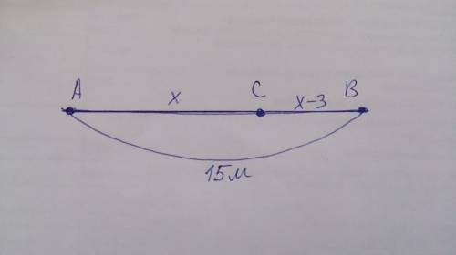 Отрезок асв ав=15м св на 3 меньше чем ас найти ас св