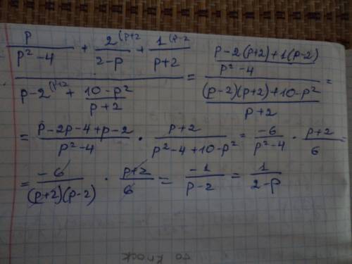 Выражение 1.(p/p^2-4+2\2-p+1\2+p)/(p-2+10-p^2\2+p)= 2.(m^4+1\m^2+2)/m^2+1\m-m^3\m^2-1=