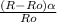 \frac{(R-Ro) \alpha }{Ro}