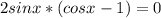 2sinx*(cosx-1)=0