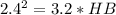 2.4^{2}=3.2*HB