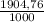 \frac{1904,76}{1000}