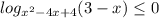 log_{x^2-4x+4}(3-x) \leq 0