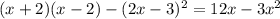 (x+2)(x-2)-(2x-3)^2=12x-3 x^{2}