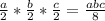 \frac{a}{2}* \frac{b}{2}* \frac{c}{2}= \frac{abc}{8} \\