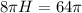 8 \pi H=64 \pi