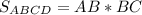 S_{ABCD} =AB*BC