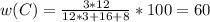 w(C)= \frac{3*12}{12*3+16+8}*100=60