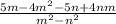 \frac{5m-4 m^{2}-5n+4nm }{ m^{2} - n^{2} }