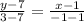 \frac{y-7}{3-7} =\frac{x-1}{-1-1}