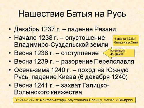 Какое событие произошло в а)нашествие батыя на русь. б)крещение руси. в)начало книгопечатания в росс