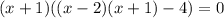 (x+1)((x-2)(x+1)-4)=0