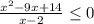 \frac{x^2-9x+14}{x-2} \leq 0