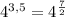 4^{3,5}=4^{ \frac{7}{2} }