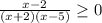 \frac{x-2}{(x+2)(x-5)} \geq 0