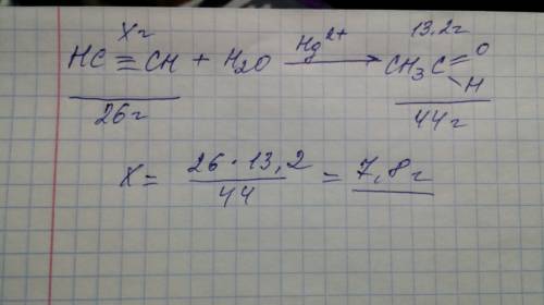 1. составьте уравнение реакции гидролиза ацетилена. сколько граммов ацетилена вступит в реакцию, есл