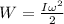 W = \frac{I \omega ^2}{2}